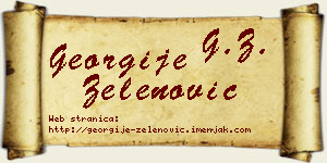 Georgije Zelenović vizit kartica